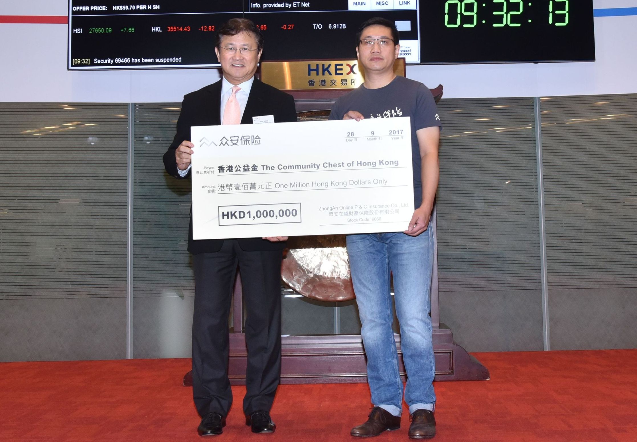 Four Companies Celebrated Public Listing on the Main Board By Donating